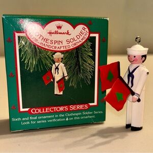 Hallmark Clothespin Soldier Sailor-Handcrafted Ornament Collector’s Series